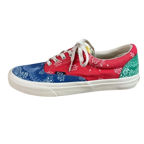 Polo by Ralph Lauren Multicolor Bandana Sneakers - Picture 1 of 8